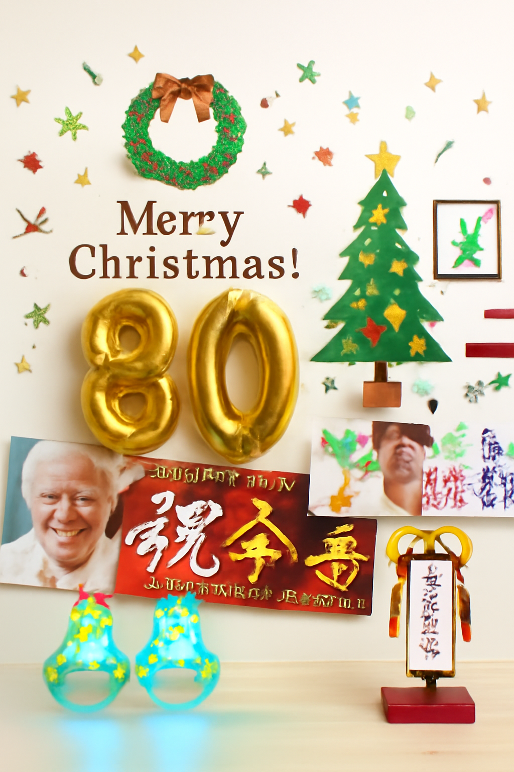 おしゃれなクリスマスパーティーのテーブルセッティングと装飾